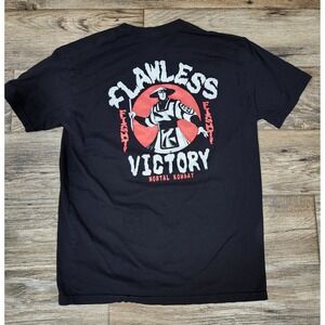 Mortal Kombat Shirt Men's Flawless Victory Raiden Black Large Red Finish Him